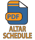 Altar Schedule
